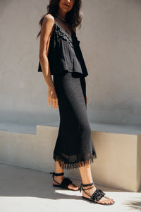 SEASHELL TOP NEGRO