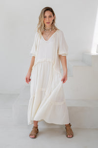 MYSTIC BOHO VESTIDO CREMA