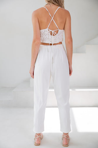 STARDUST LACE TOP MARFIL