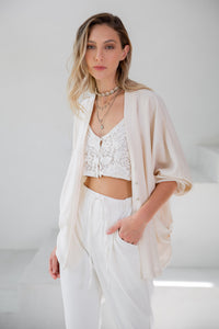 STARDUST LACE TOP MARFIL