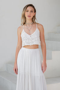STARDUST LACE TOP MARFIL