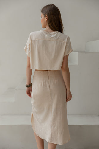 YOKO CROP TEE CREMA