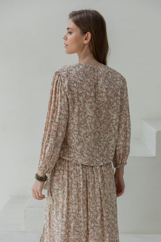AVEENA TOP PRINT BLUSH