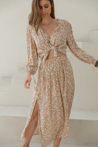 AVEENA TOP PRINT BLUSH