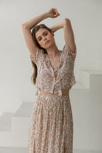 IVY TOP PRINT BLUSH